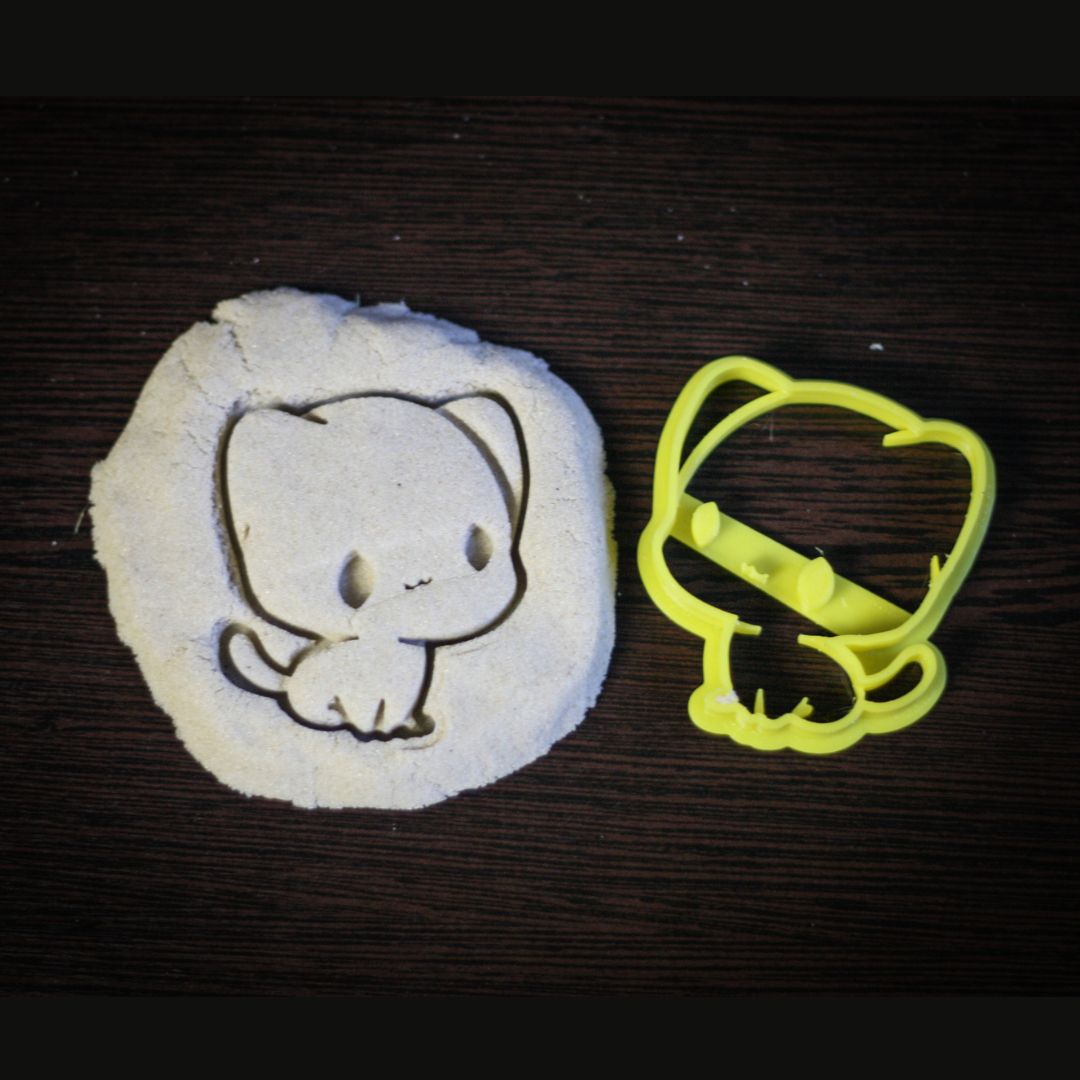 Cute kitty-shaped cookie cutter for cat themed parties and baking