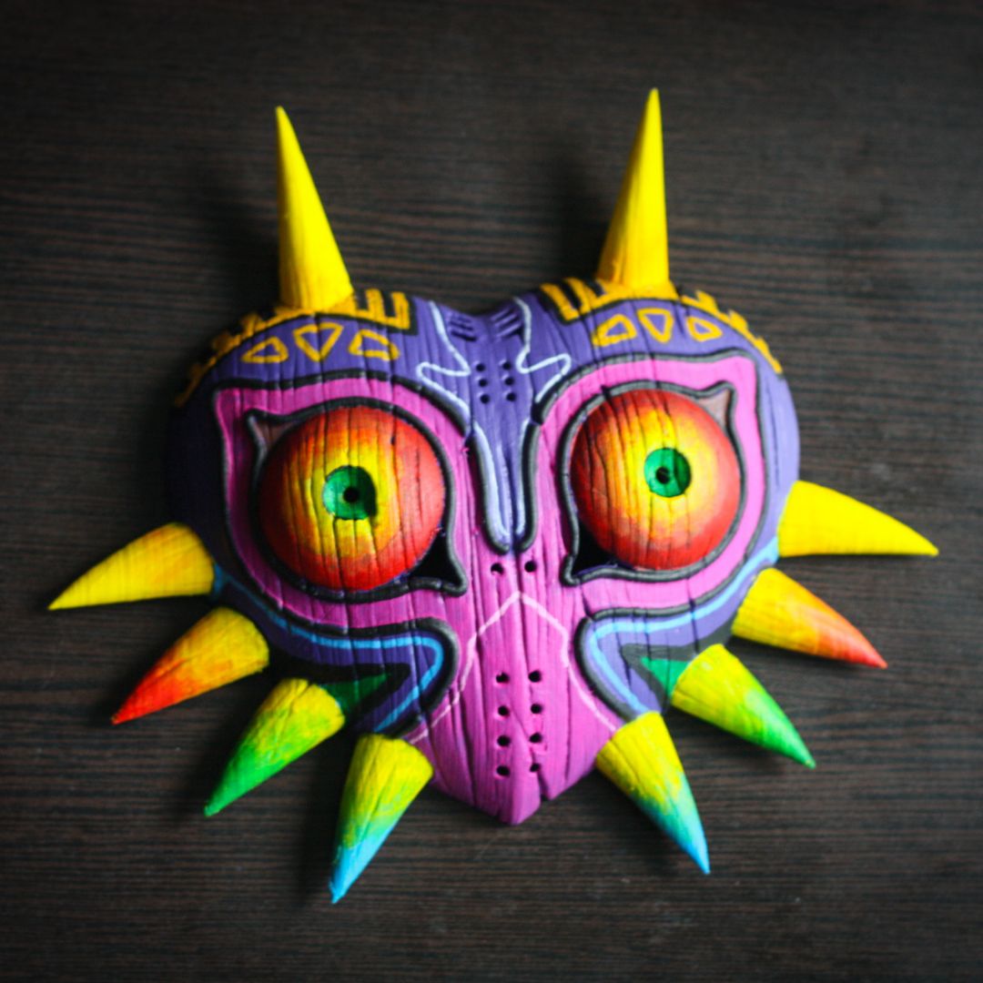 Majora's Mask 1:1 scale adult replica for Skull Kid Zelda cosplay