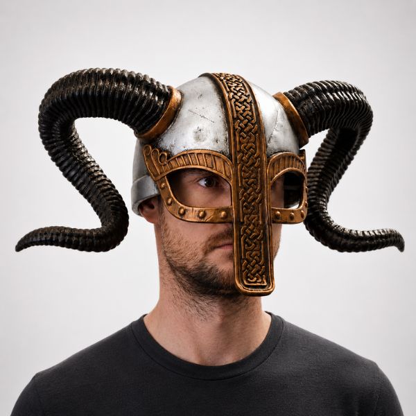 Viking Helmet with Ram Horns