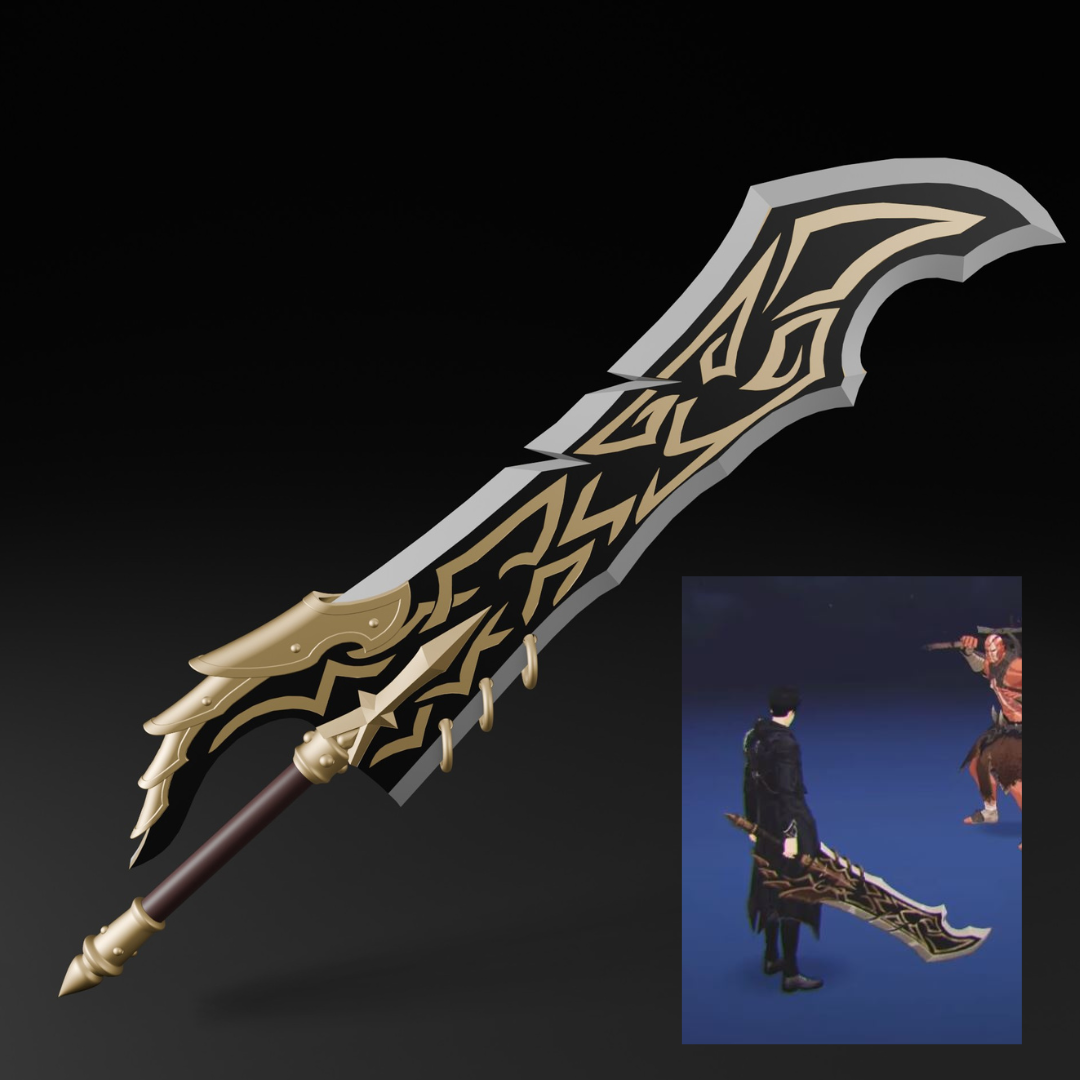 Solo Leveling Arise Orc's Broadsword Weapon Prop 3D Print STL File