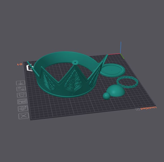Fairytale Evil Queen Crown and Brooch Prop Set 3D Print STL File