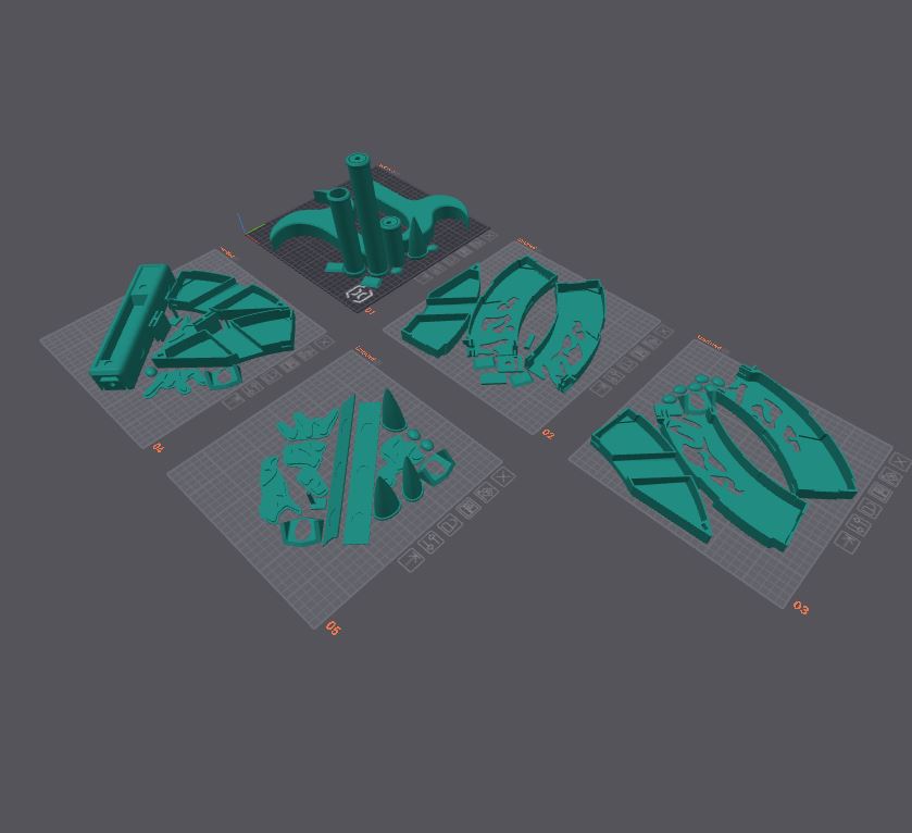 Gachiakuta Lovely Assistaff separated into printable parts
