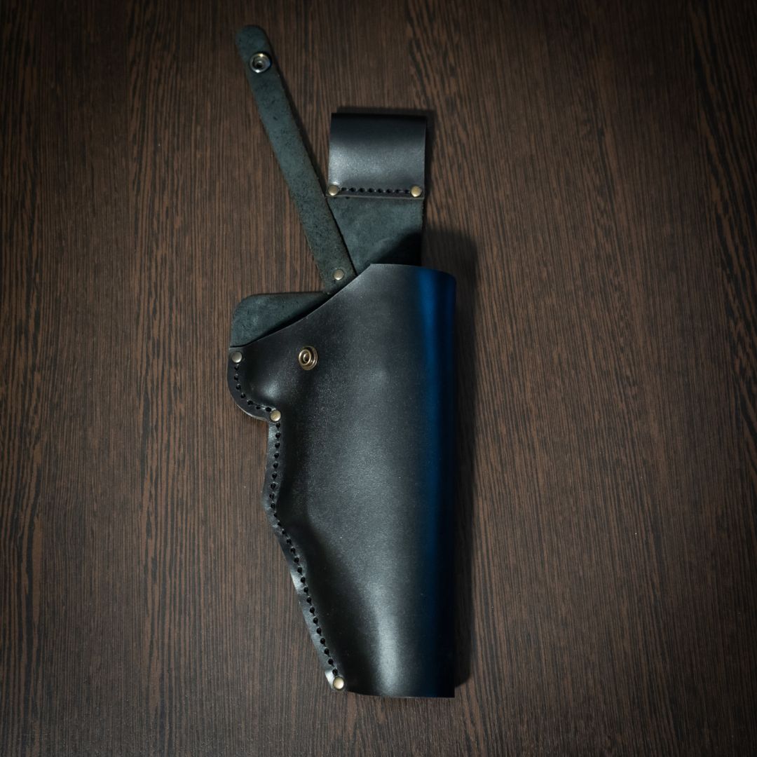 DXF vector files for CNC leather cutting sci-fi prop holster