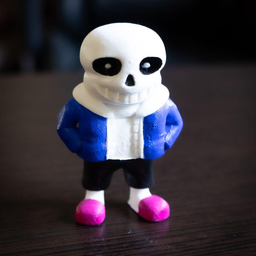 Sans the Skeleton 3D printed figurine from the game Undertale