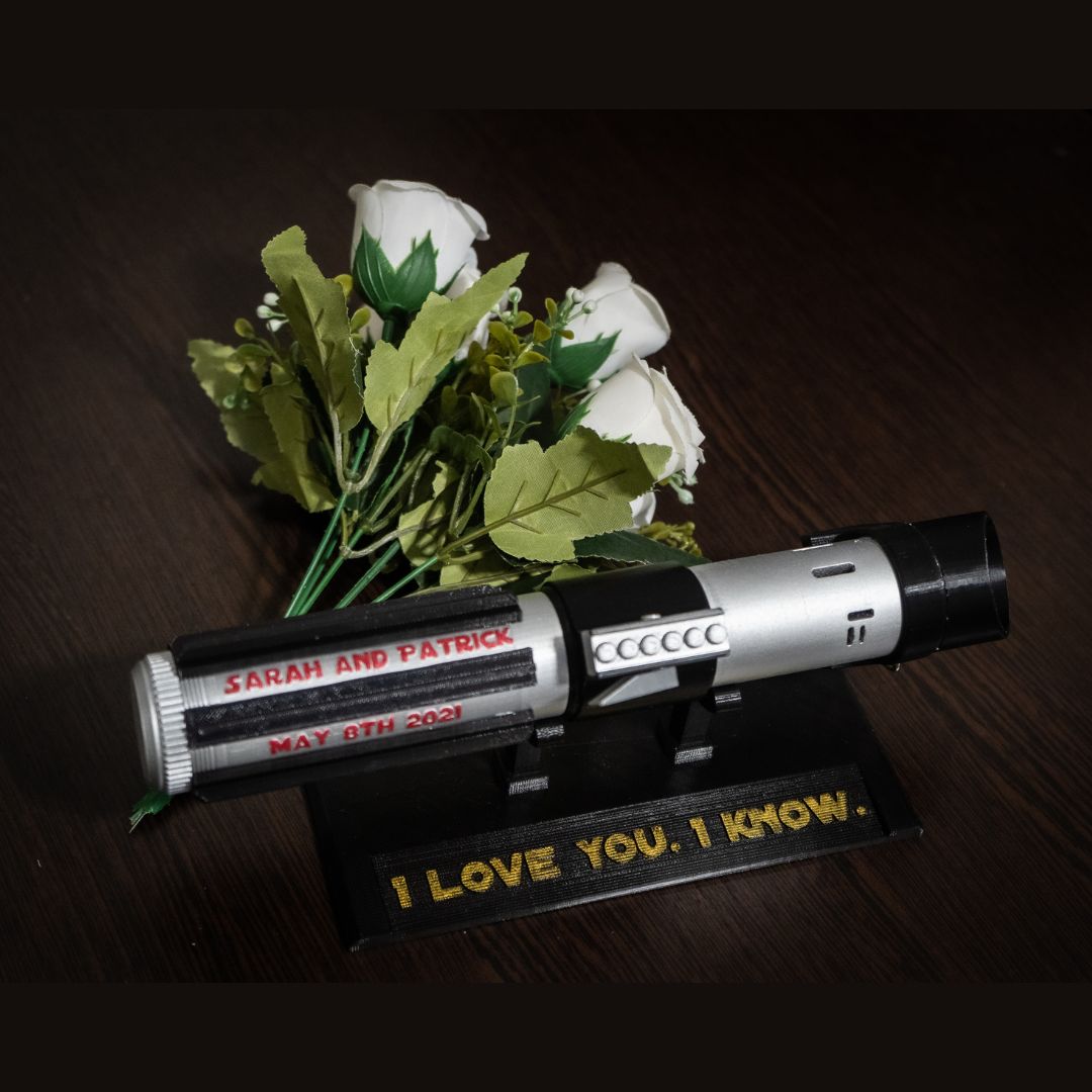 Customizable Darth Vader keepsake: Wedding hilt with initials for brides