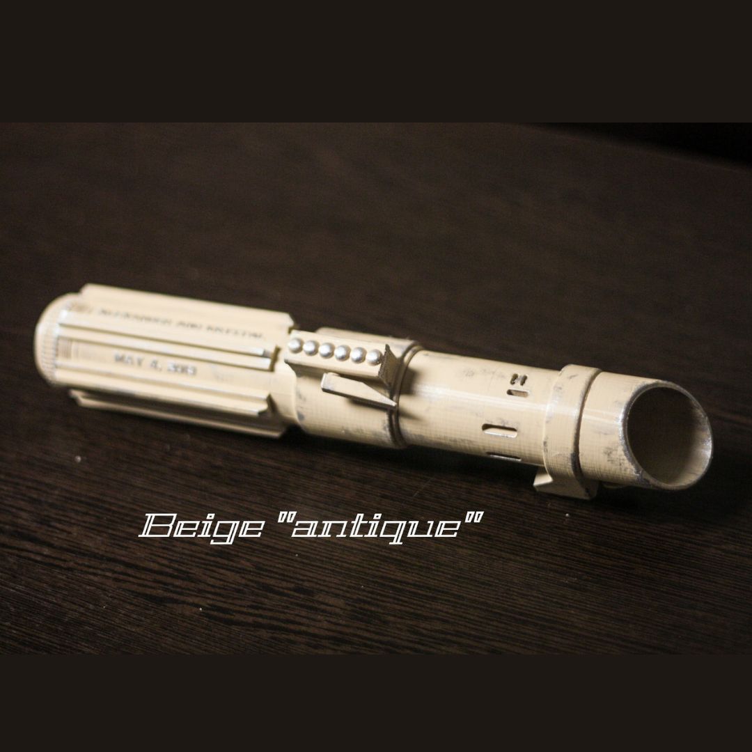 Beige antique Star Wars wedding bouquet holder lightsaber style