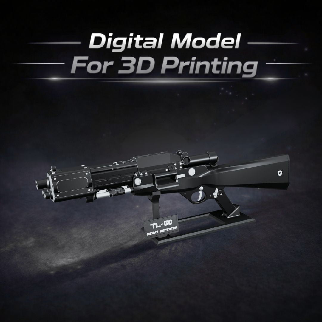 TL-50 Heavy Repeater Prop with 3D Printable Display Stand STL File