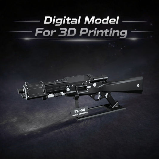 TL-50 Heavy Repeater Prop with 3D Printable Display Stand STL File