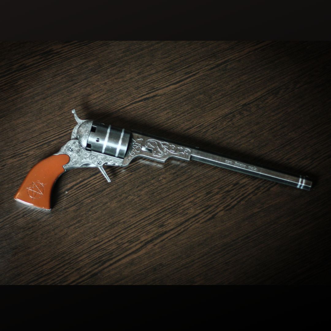 Hand-painted The Colt revolver prop inspired by Supernatural