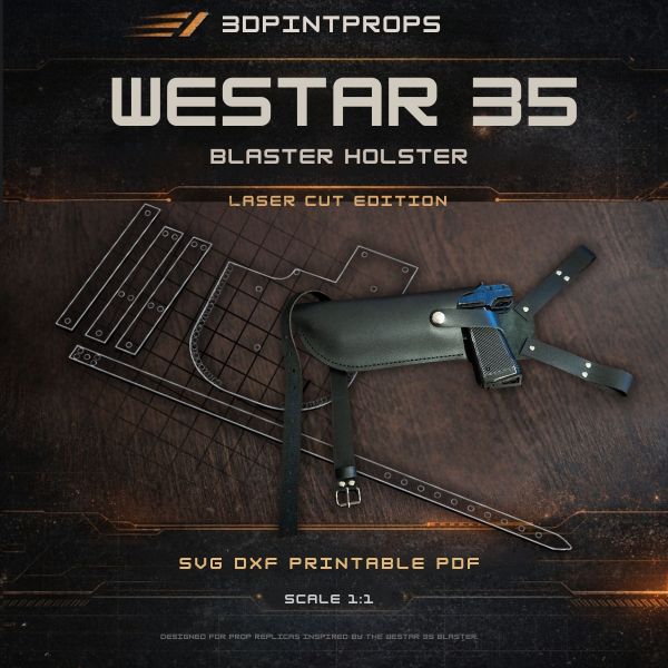 Westar 35 blaster holster digital leathercraft pattern download