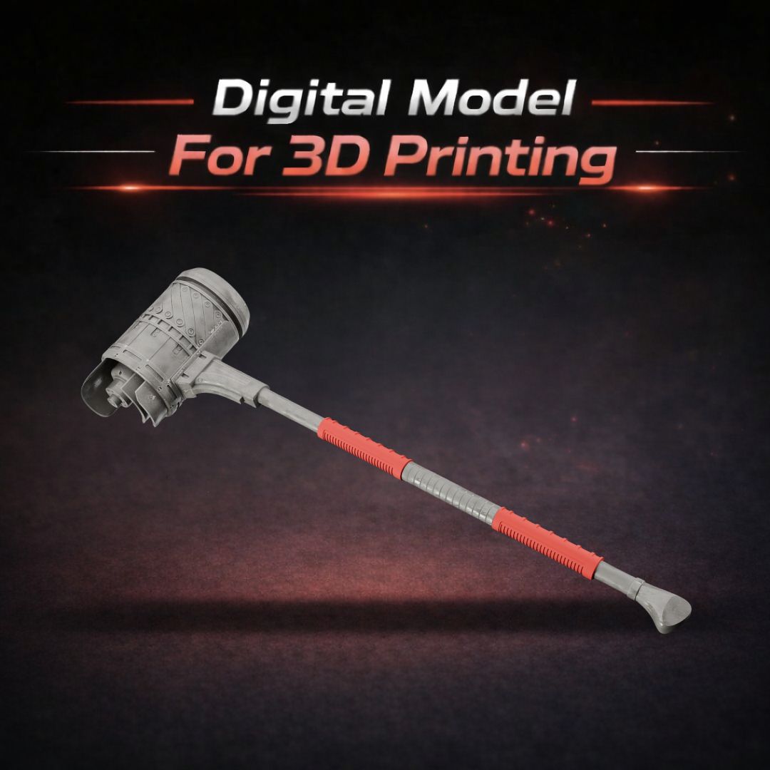 Pulse Hammer 3D print model inspired by The Outer Worlds 2