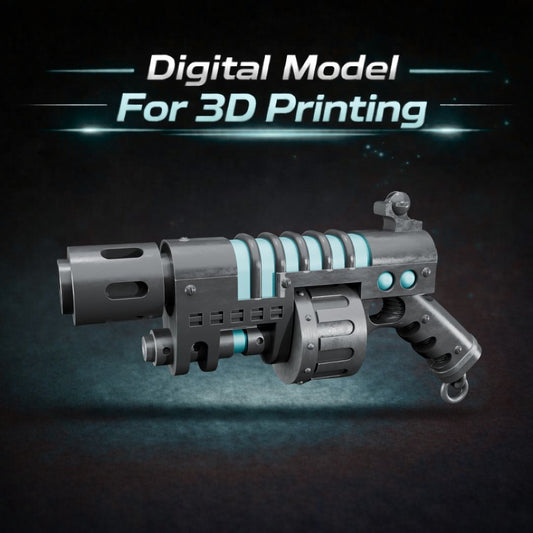 Adeptus Mechanicus Macrostubber Prop 3D Print STL File Model Grimdark Sci-Fi