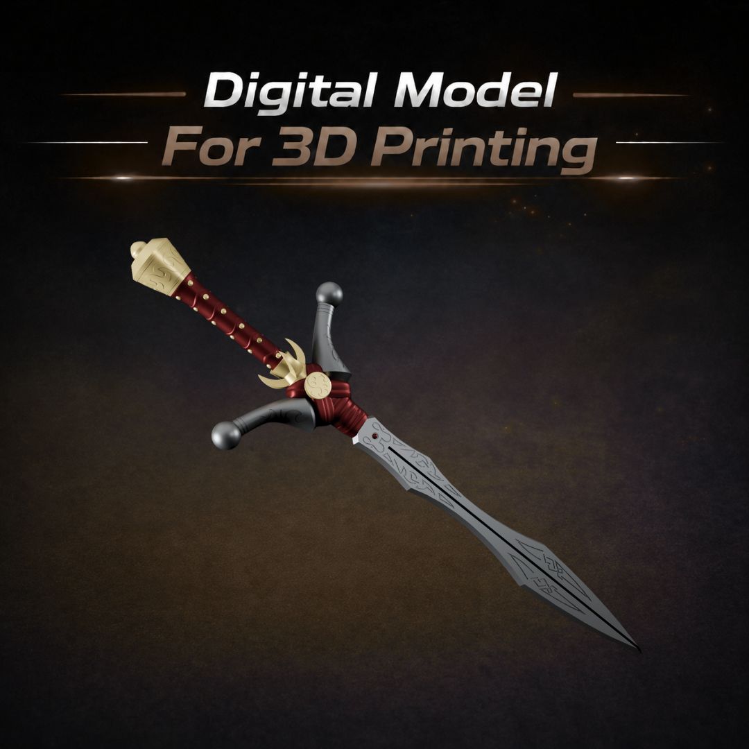 Fable Sword of Aeons Weapon Prop 3D Print STL File Model