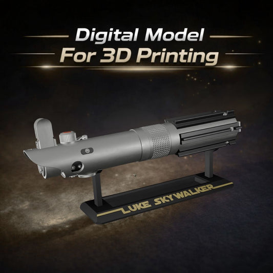 Luke Skywalker Lightsaber Hero Hilt Prop 3D Print STL File