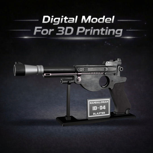 The Mandalorian IB-94 Blaster Pistol Star Wars Prop 3D Print STL File