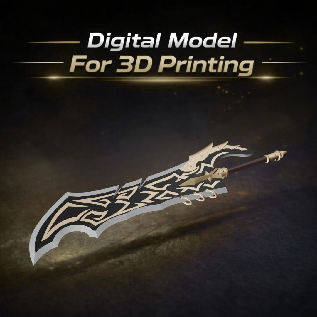 Solo Leveling Arise Orc's Broadsword Weapon Prop 3D Print STL File