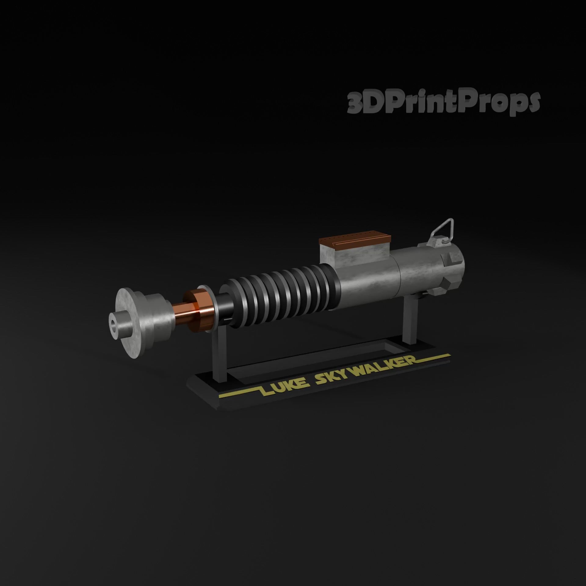 Star Wars Luke Skywalker ROTJ V2 Lightsaber Prop with 3D Printable Display Stand STL File