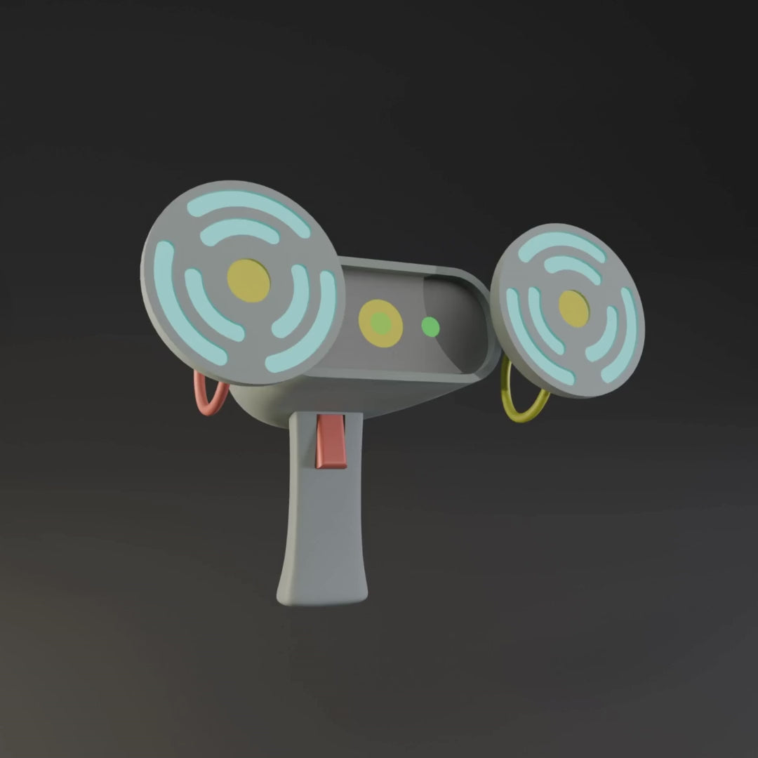3D Printable Memory Erase Gun Parts Separated for Easy Painting and LED Modding