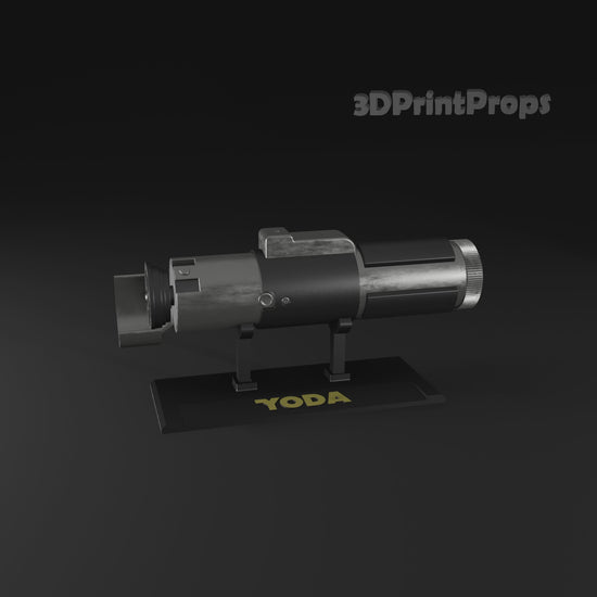 Star Wars Yoda Lightsaber Prop with 3D Printable Display Stand STL File