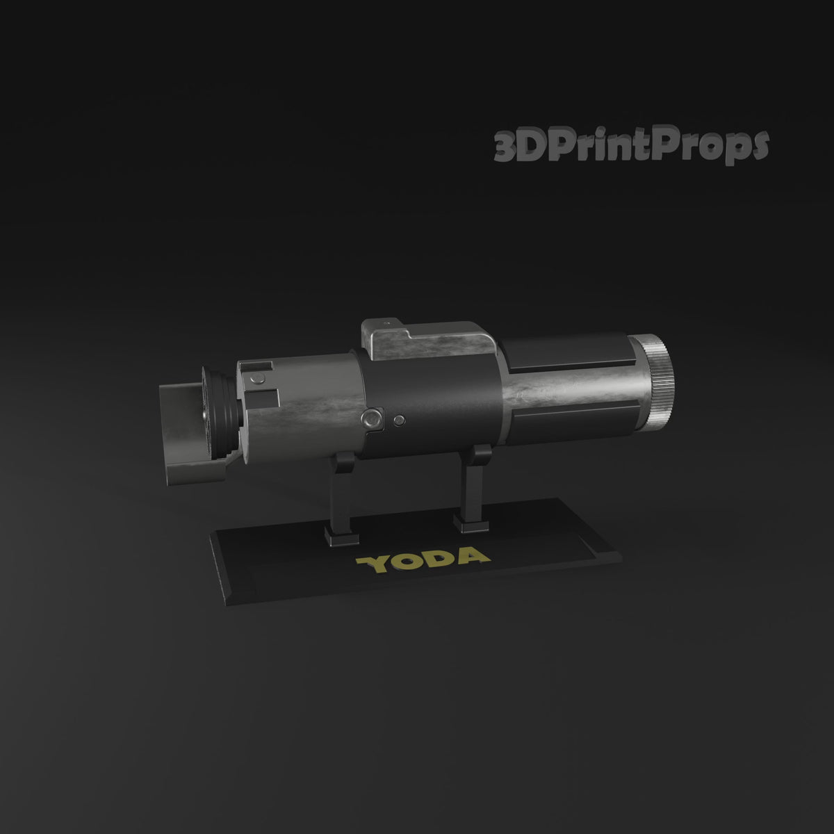 Star Wars Yoda Lightsaber Prop with 3D Printable Display Stand STL File