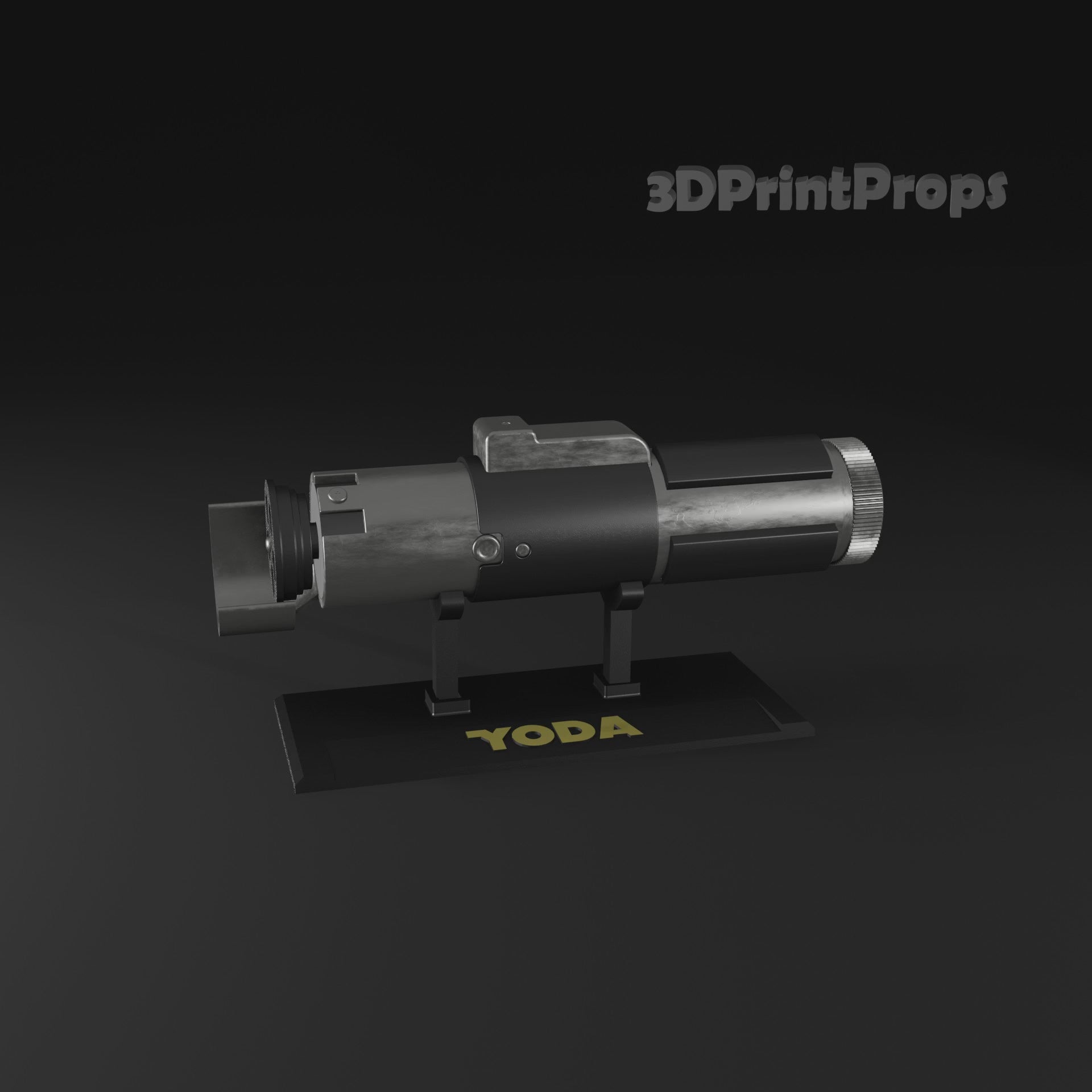 Star Wars Yoda Lightsaber Prop with 3D Printable Display Stand STL File
