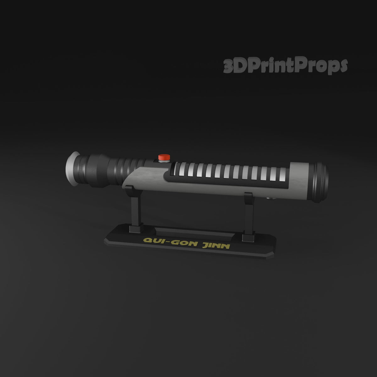 Star Wars Qui-Gon Jinn Lightsaber Prop with 3D Printable Display Stand STL File