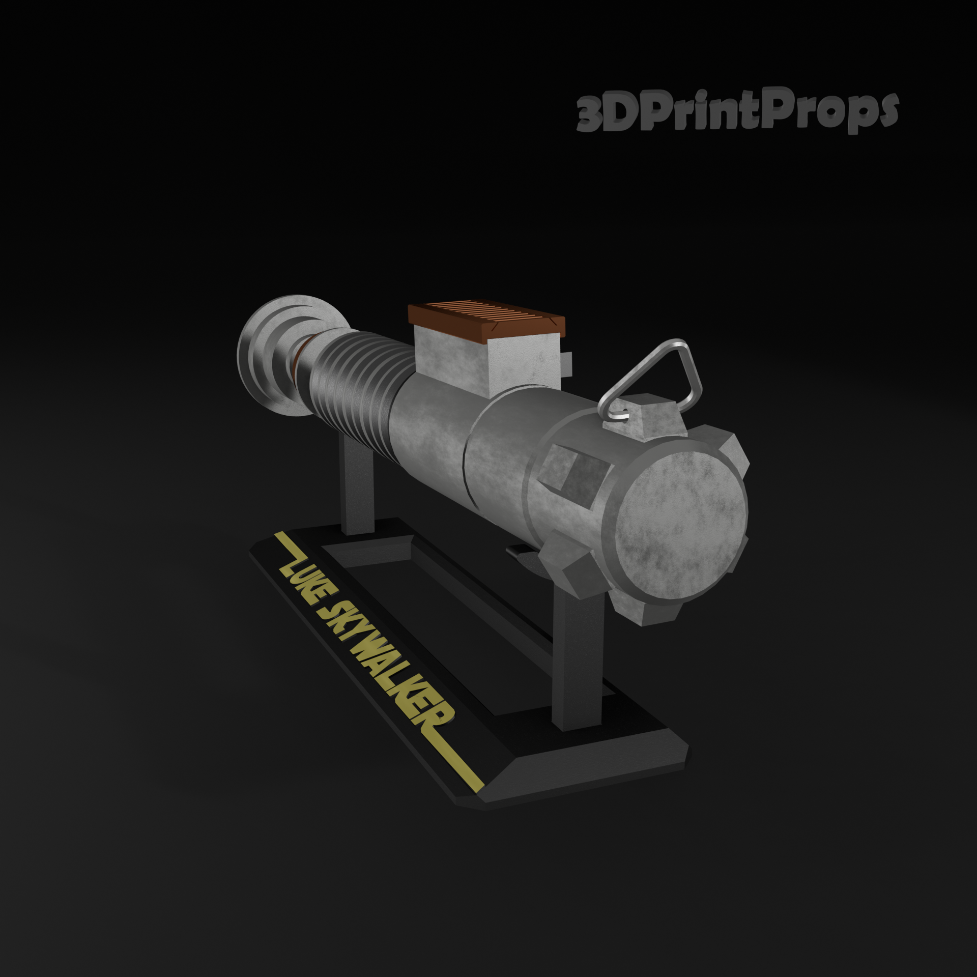 Star Wars Luke Skywalker ROTJ V2 Lightsaber Prop with 3D Printable Display Stand STL File