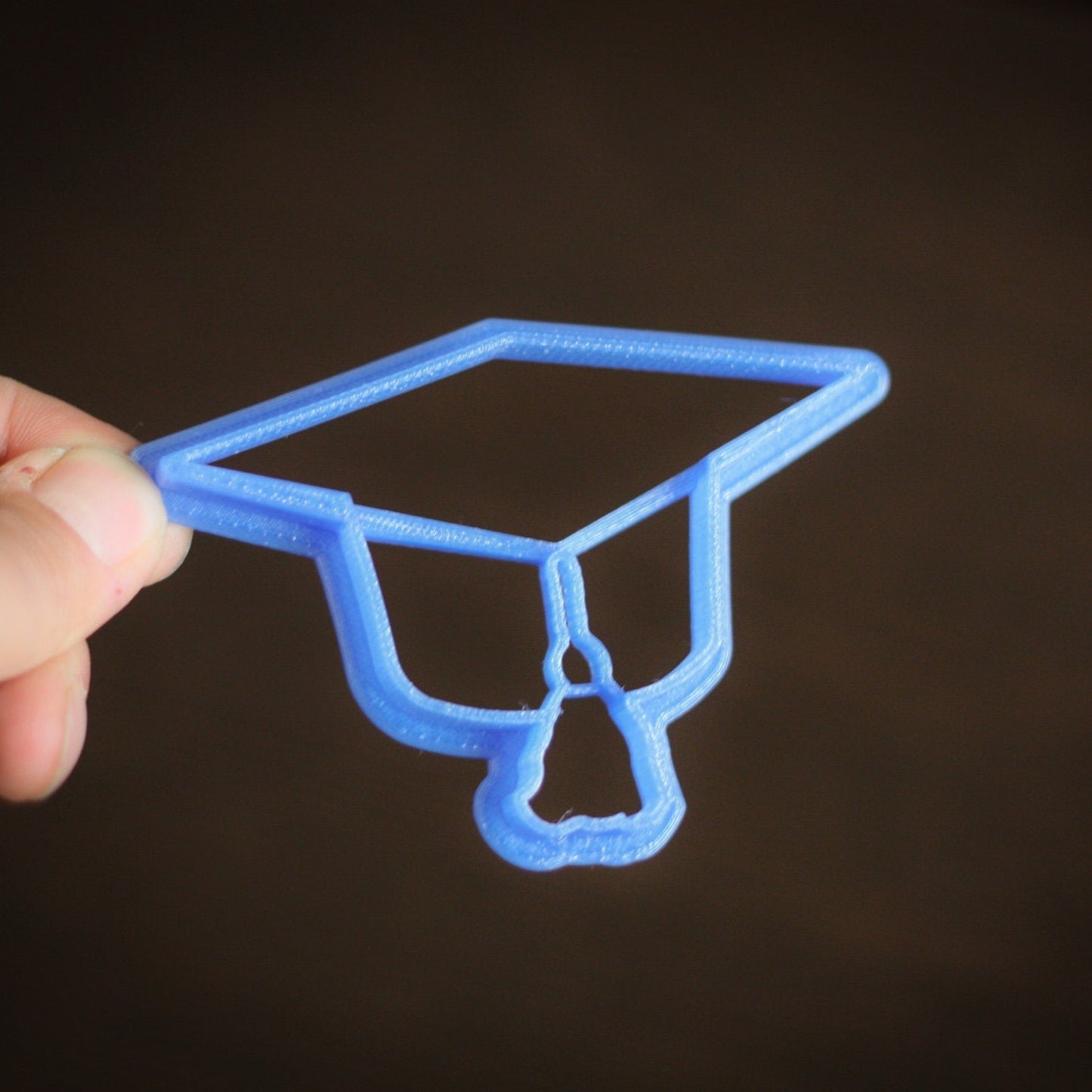 3-inch 3D printed diploma and graduation gown cookie mold