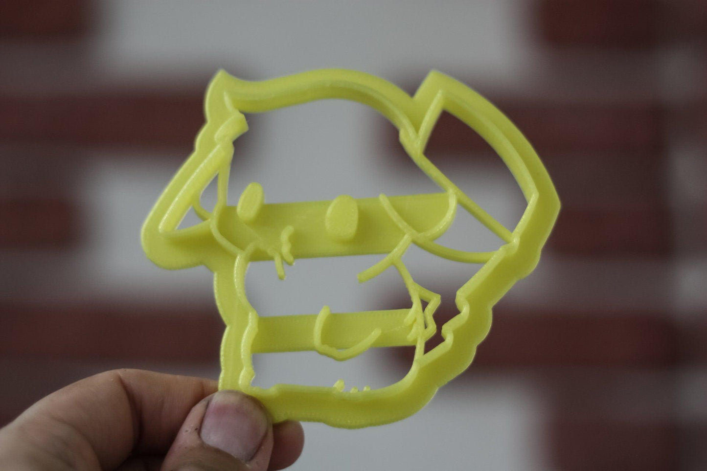Yellow Pikachu shape cookie stamp for fondant and baking
