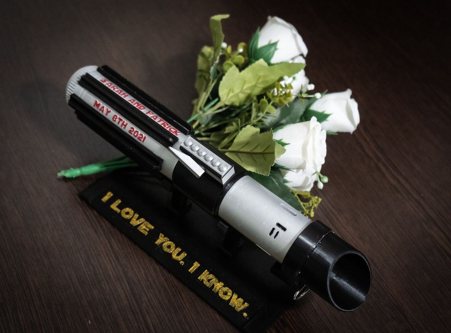 Unique gift for Star Wars brides: Personalized Darth Vader flower holder