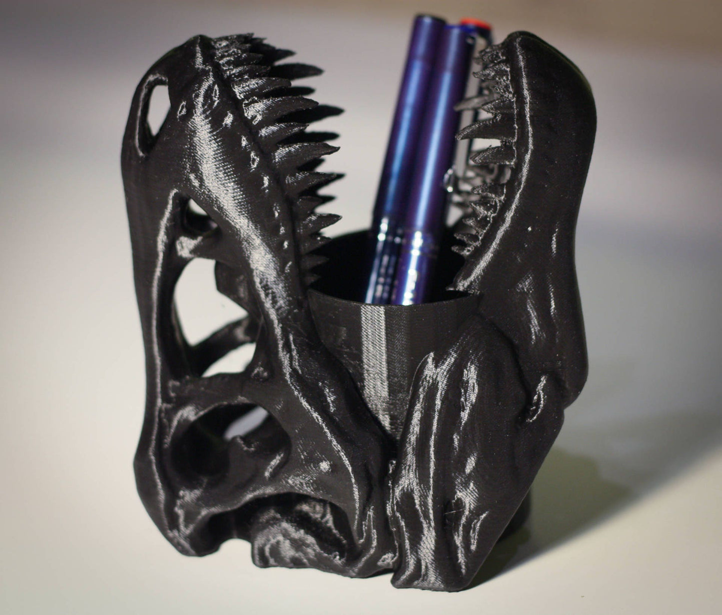 T-Rex Pen Holder - 3D Printed Dinosaur Desk Accessory