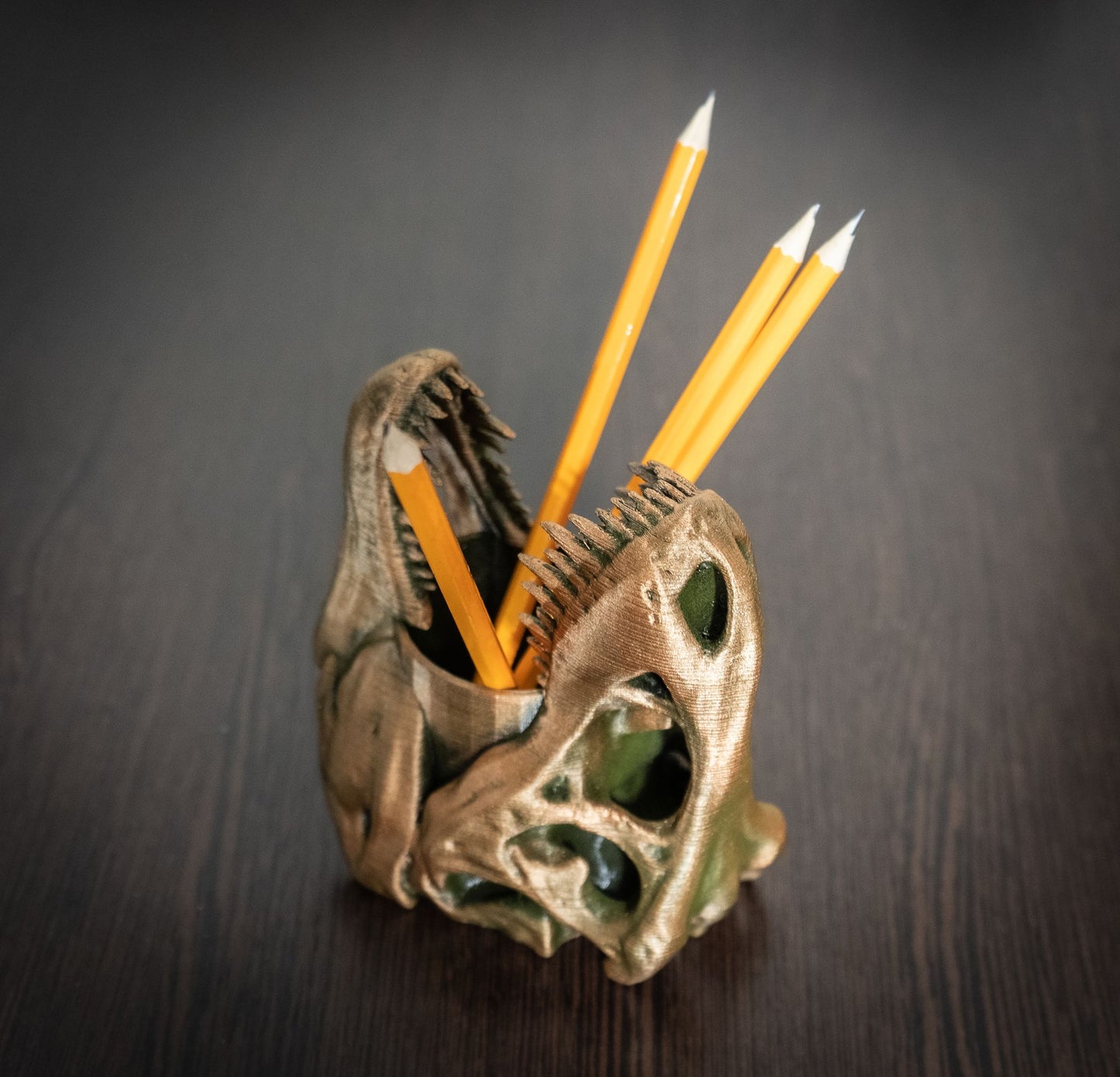 T-Rex Pen Holder - 3D Printed Dinosaur Desk Accessory