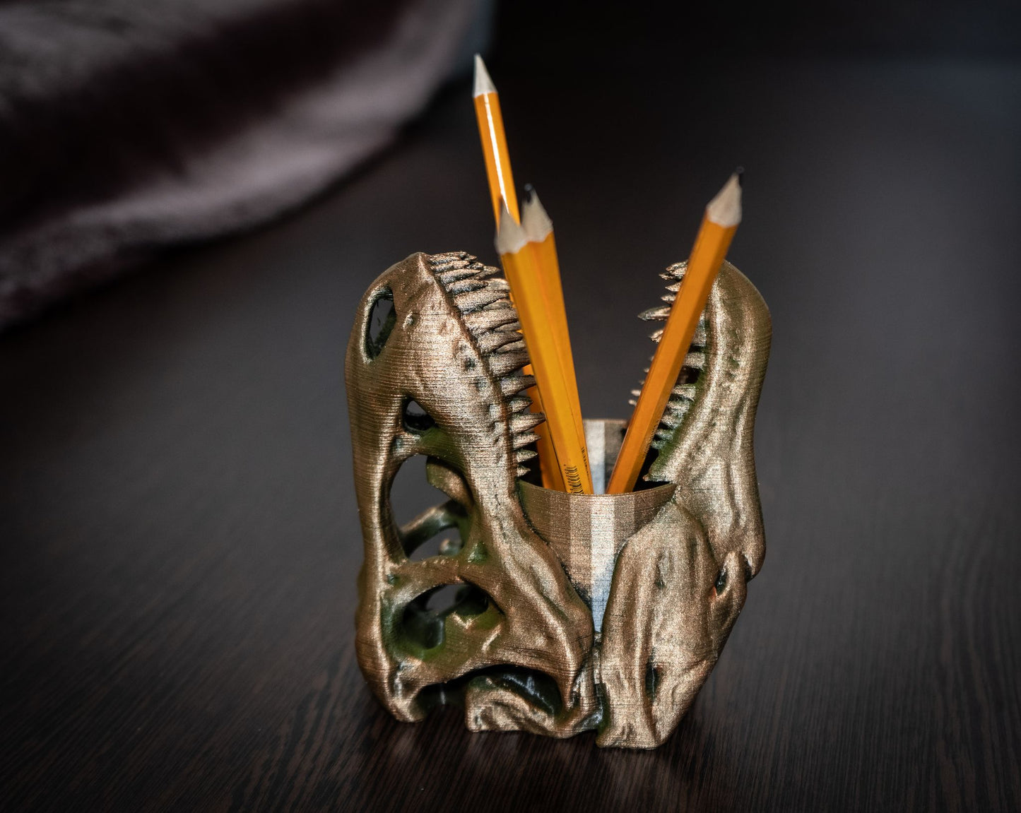 T-Rex Pen Holder - 3D Printed Dinosaur Desk Accessory