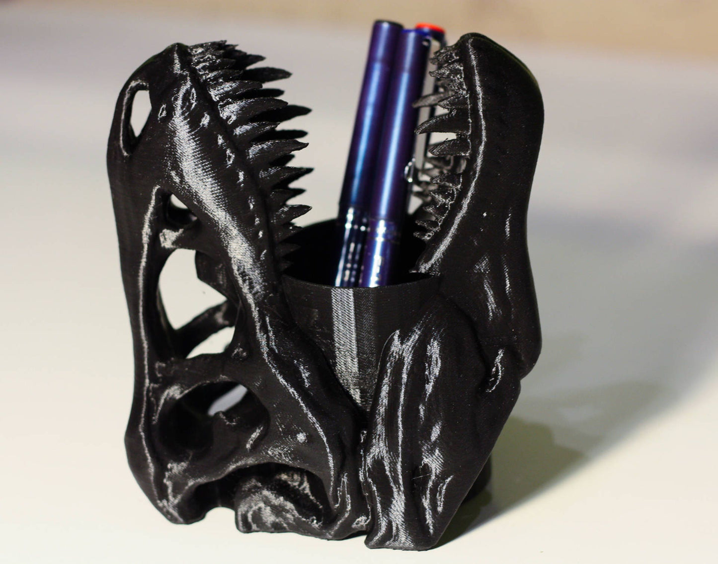 T-Rex Pen Holder - 3D Printed Dinosaur Desk Accessory