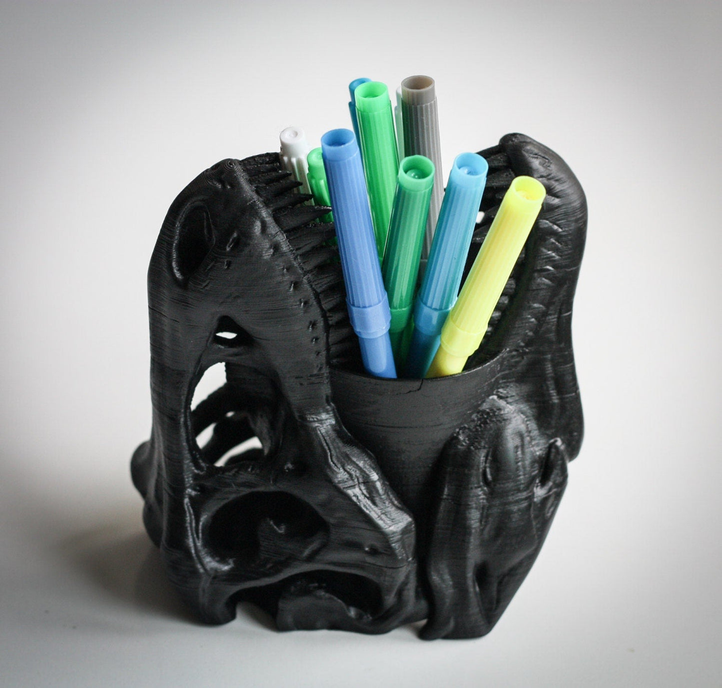 T-Rex Pen Holder - 3D Printed Dinosaur Desk Accessory